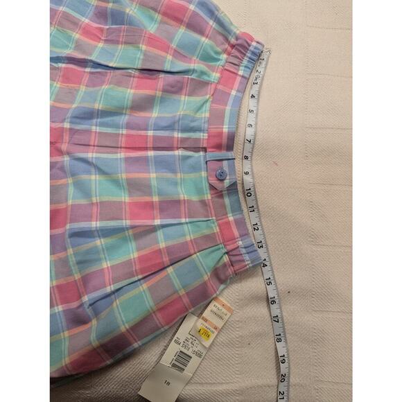 Pretty pastel plaid sport khulottes w/pockets by Koret Sports deadstock NWT, 18 - Picture 2 of 8